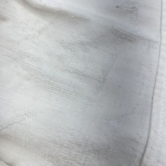 Free People White Tattered Tennis Jean Jacket Distressed Boxy Fit 100% Cotton XS - Picture 4 of 7